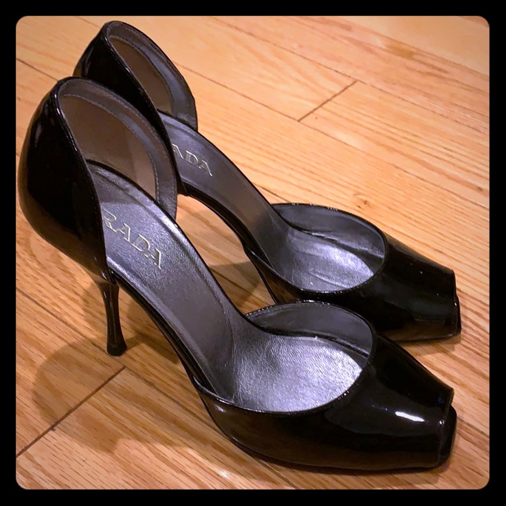 PRADA Vernice Swing Nero size 37